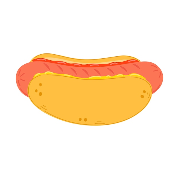 Personnage De Hot-dog Drôle Mignon