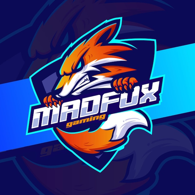 Vecteur personnage d'illustration de mascotte de renard superbes designs pour le logo esport et le sport