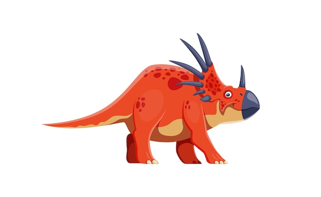 Personnage Isolé De Dinosaure Styracosaurus De Dessin Animé