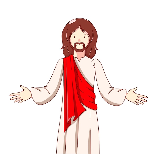 le personnage de jésus veut faire un câlin chaleureux