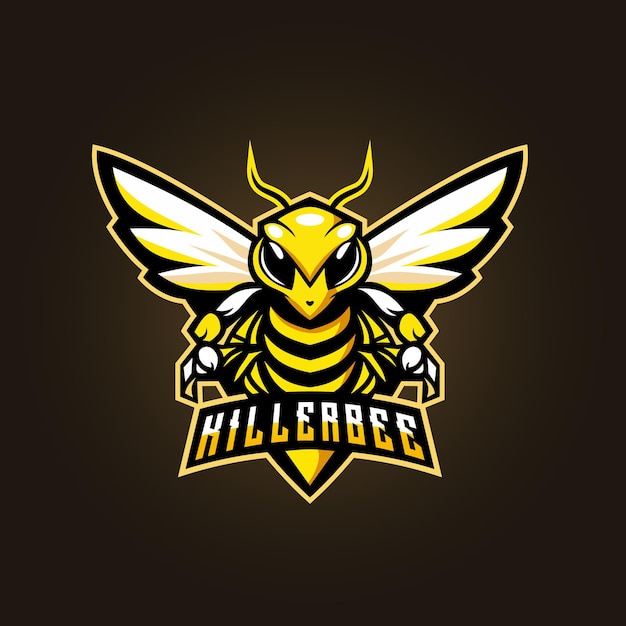 Personnage de logo esport Angry Bee