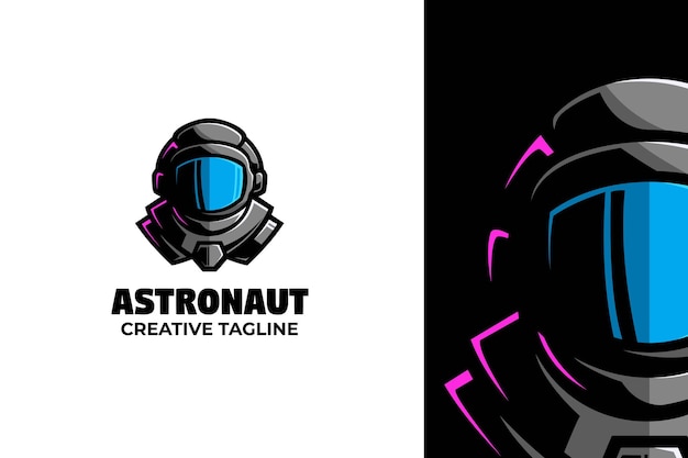 Personnage de logo de mascotte de tête d'astronaute