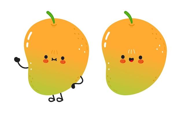 Personnage de mangue drôle mignon