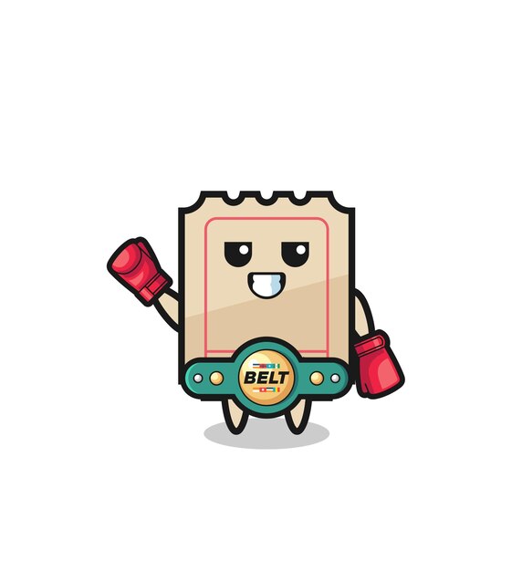 Personnage De Mascotte De Boxeur De Billets