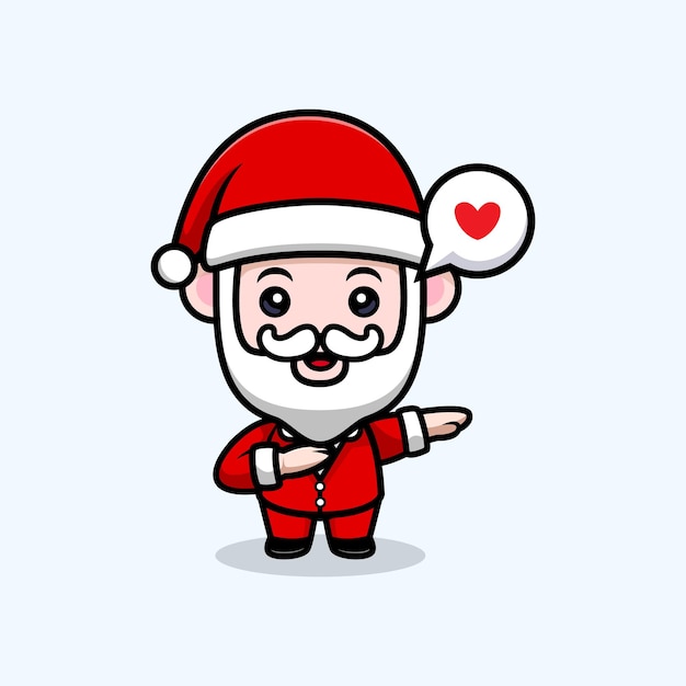 Personnage De Mascotte De Dessin Animé Mignon Du Père Noël