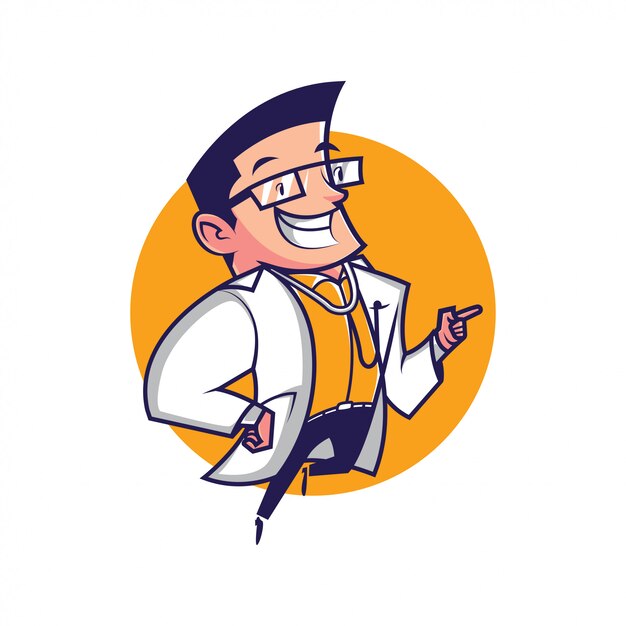 personnage mascotte docteur