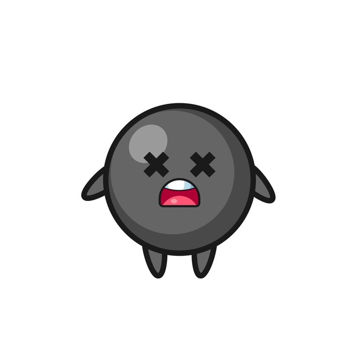 Vecteur le personnage mascotte du symbole du point mort