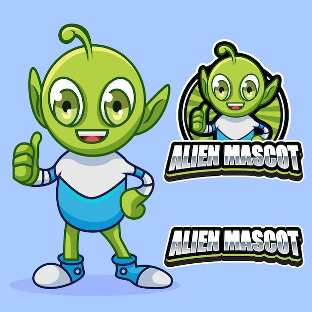 Vecteur personnage de la mascotte extraterrestre