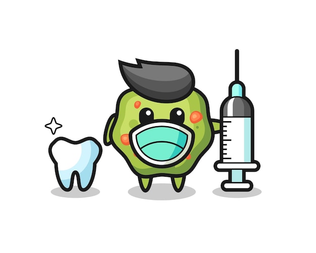 Personnage Mascotte De Vomi En Tant Que Dentiste