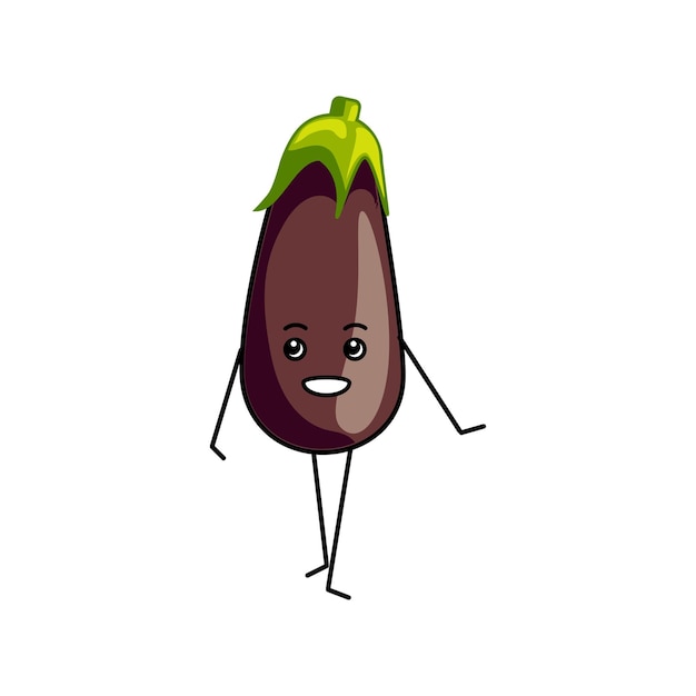 Personnage Mignon Aubergine