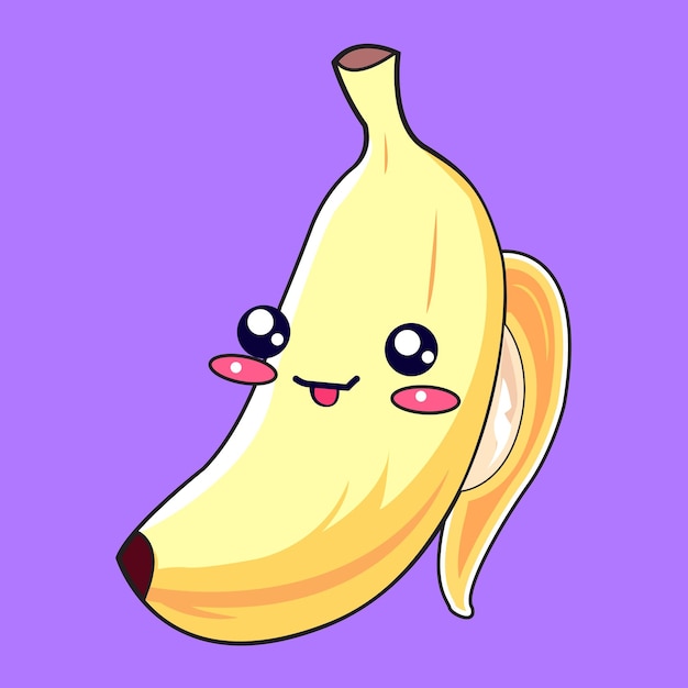 Personnage Mignon De Banane Kawaii