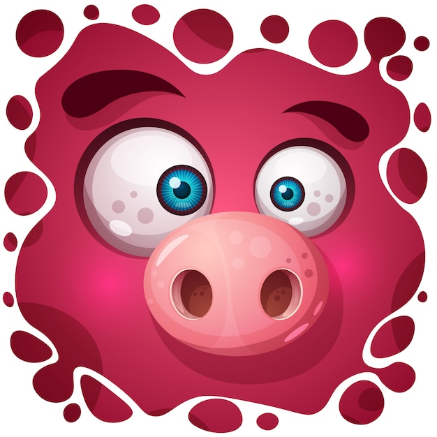 Personnage Mignon De Cochon Monstre