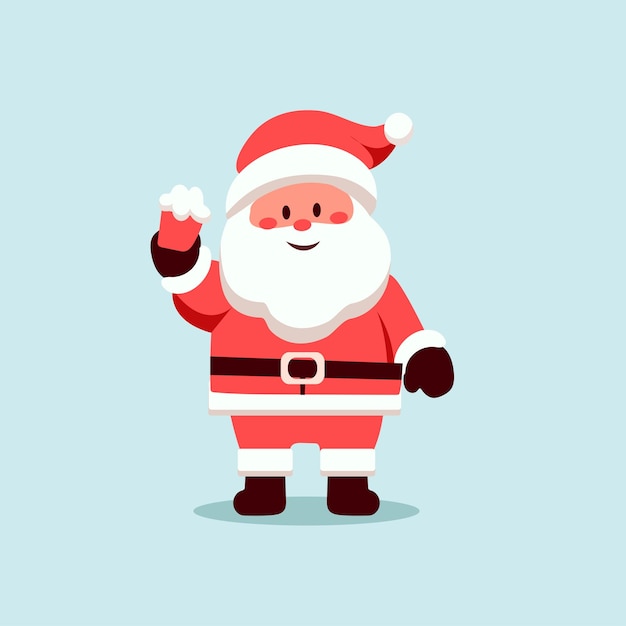 personnage mignon du Père Noël dans la conception vectorielle de Noël