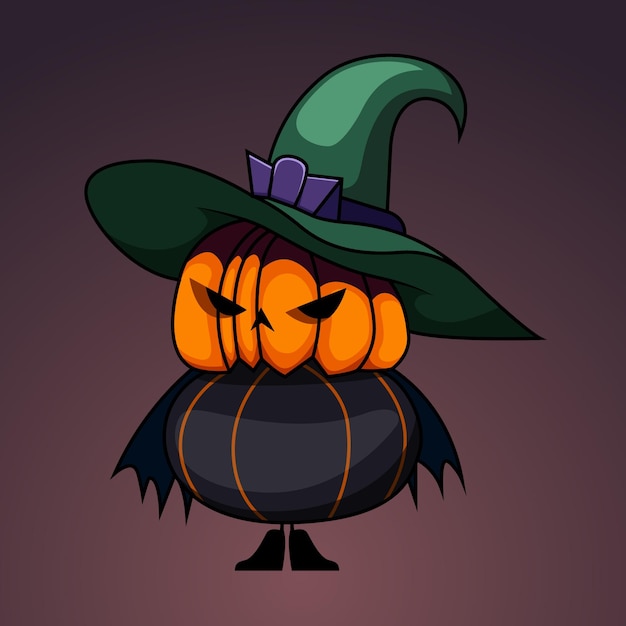 personnage mixte d'oiseau et de citrouille pour halloween