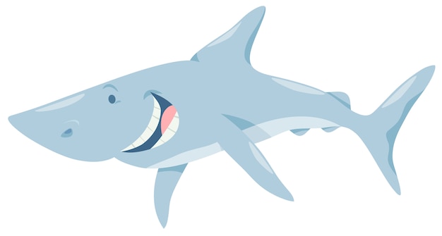 personnage de poisson de requin de dessin animé