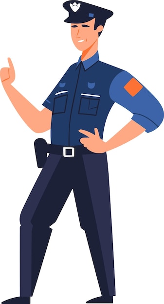 Personnage policier masculin vectoriel