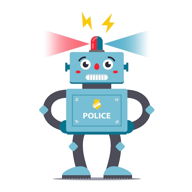 Personnage Policier Robot