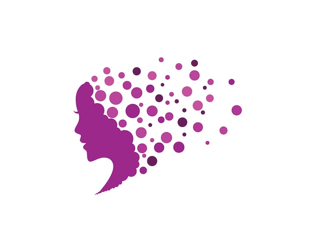 Personnage de silhouette de visage de femme