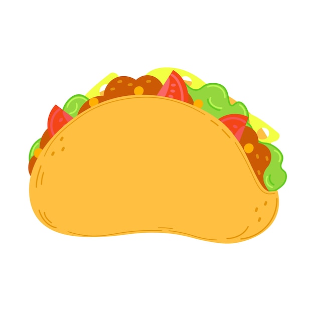 Personnage De Taco Drôle Mignon