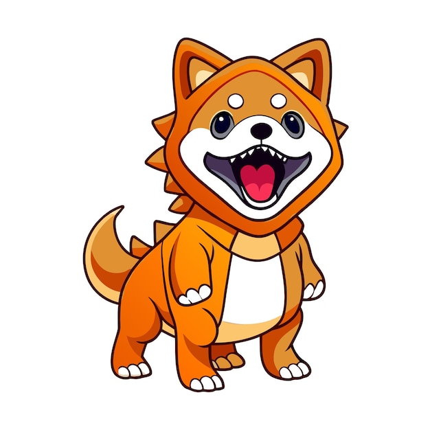 Vecteur personnage vectoriel de chien shiba inu