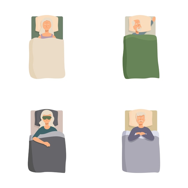 Des personnages de dessins animés qui dorment dans des lits.