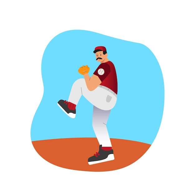 Vecteur personnages du baseball