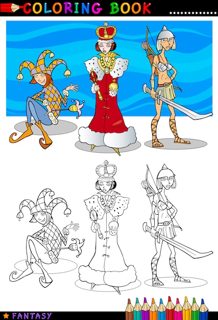 Personnages Fantastiques à Colorier