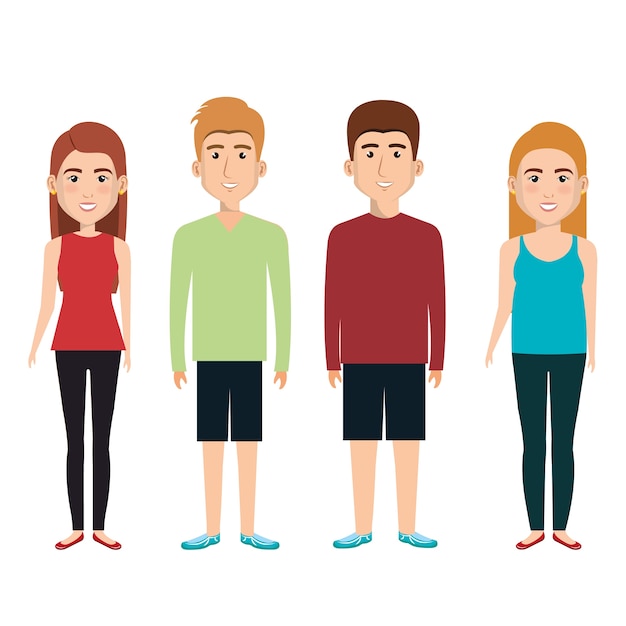 personnages de groupe d&#39;avatars