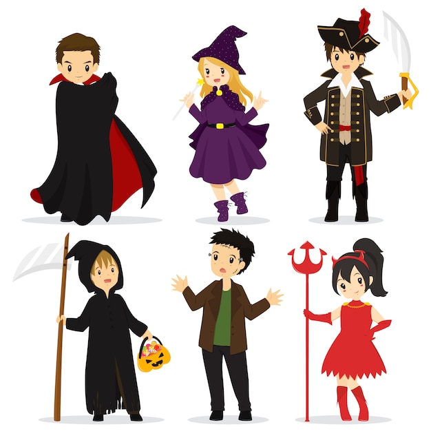 Personnages D'halloween Et Collection D'objets