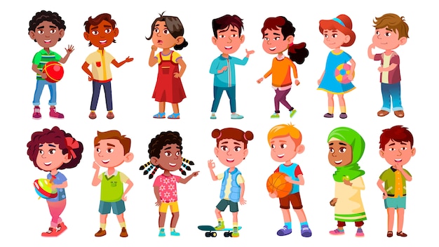 Personnages multiculturels Enfants Enfants