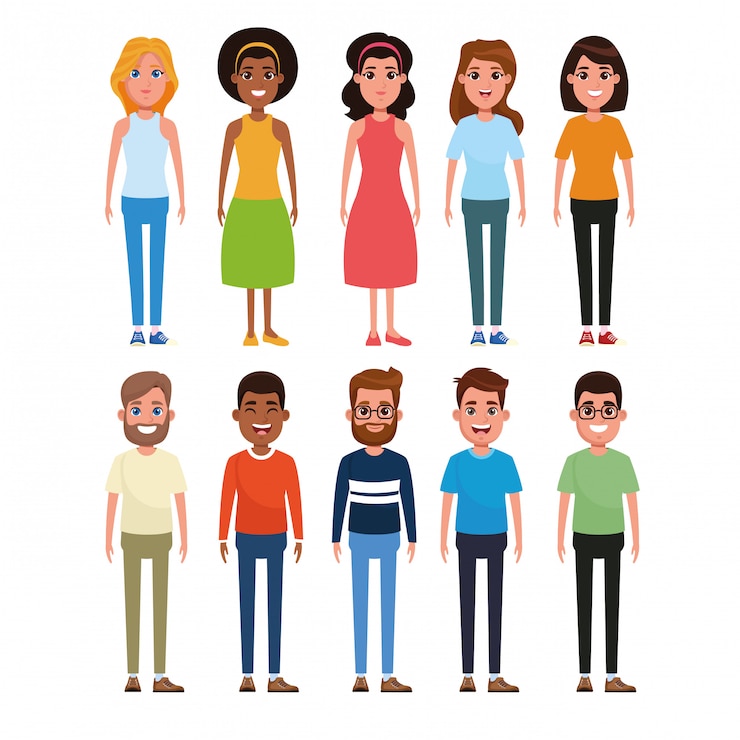 Vecteur personnages personnages