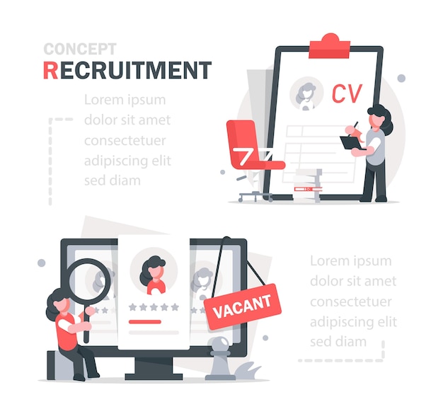 Personnages De Personnes Choisissant Le Meilleur Candidat Pour Le Processus De Recrutement