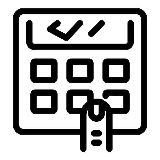 Personne appuyant sur le bouton de l'icône du clavier du système de sécurité