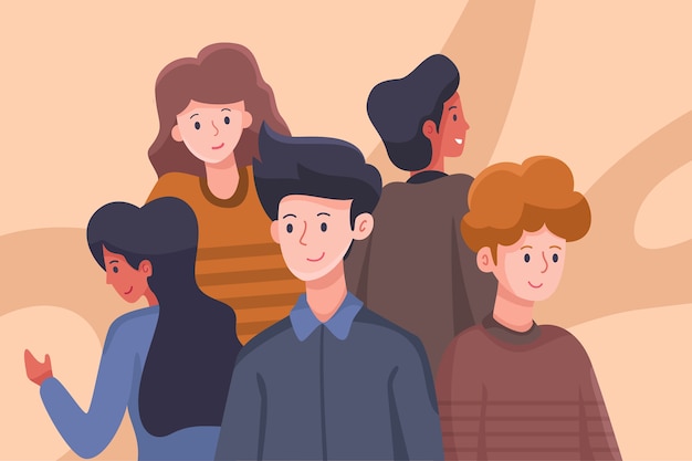 Personne souriante dans la foule