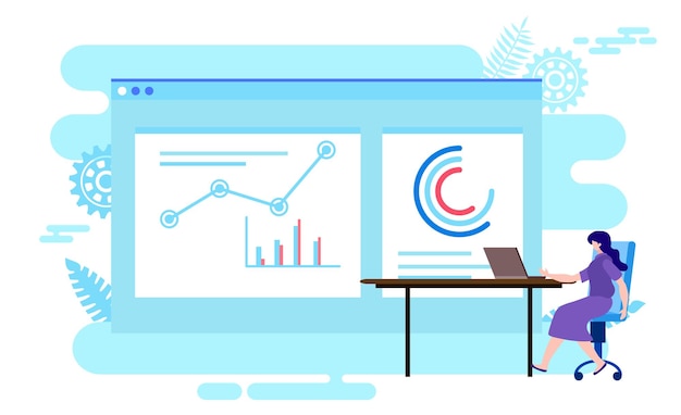 Personne Travaillant En Ligne Avec Des Graphiques De Croissance