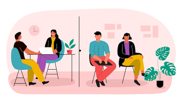 Personnes en attente d'entrevue d'emploi