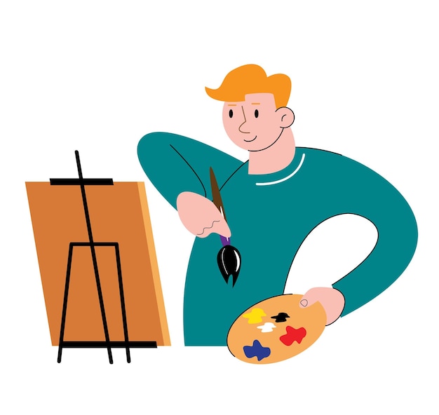 Personnes De Caractère Peinture Illustration Vectorielle