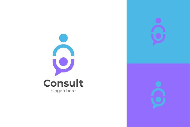 Vecteur personnes consultant leadership logo conception d'icône avec bulle chat conversation vecteur symbole graphique modèle de logo d'amitié