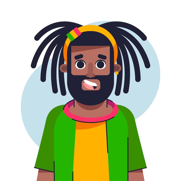 Vecteur personnes dessinées à la main avec illustration de dreadlocks