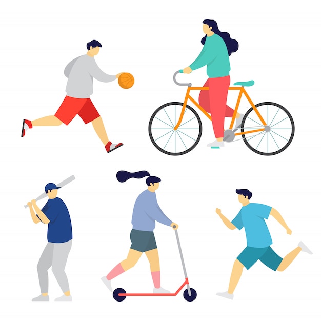 Personnes faisant des activités variées