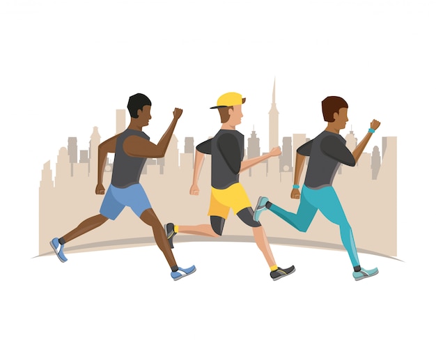 Personnes de fitness en cours d&#39;exécution