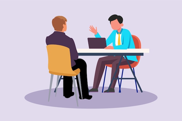 Des personnes heureuses dans les zones de travail d'une agence d'entreprise Concept de travail d'équipe Illustration vectorielle plate colorée
