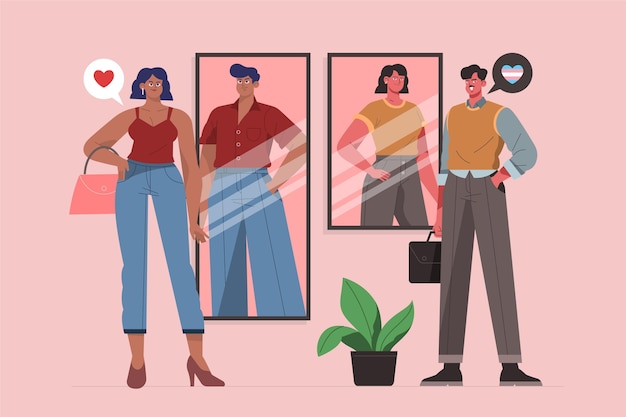 Personnes transgenres plates bio