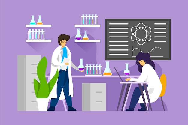 Personnes travaillant dans un laboratoire scientifique