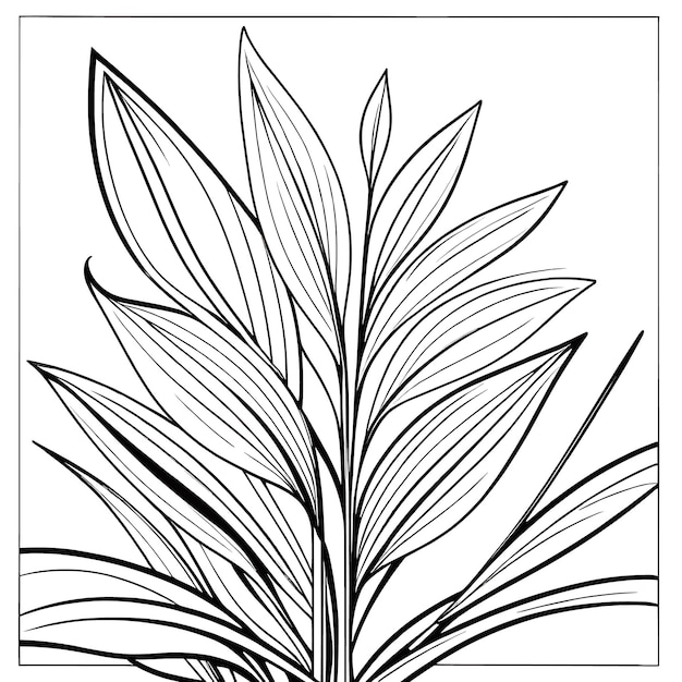 Vecteur petit arbre illustration de la page de coloration de la plante pour enfants et adultes