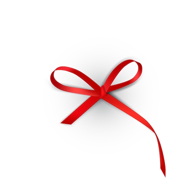 Petit arc rouge réaliste 3D avec ombre