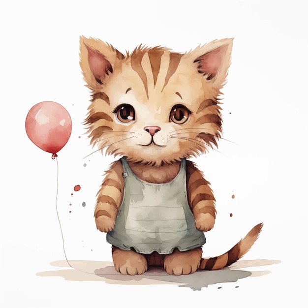 Petit chat avec un ballon