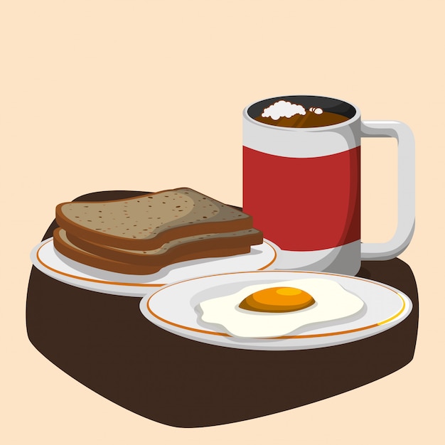 Vecteur petit déjeuner