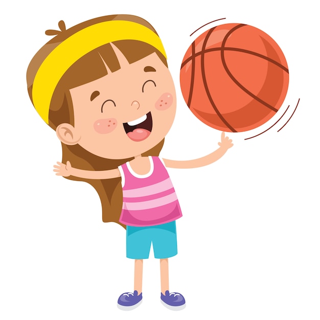 Petit enfant jouant au basketball