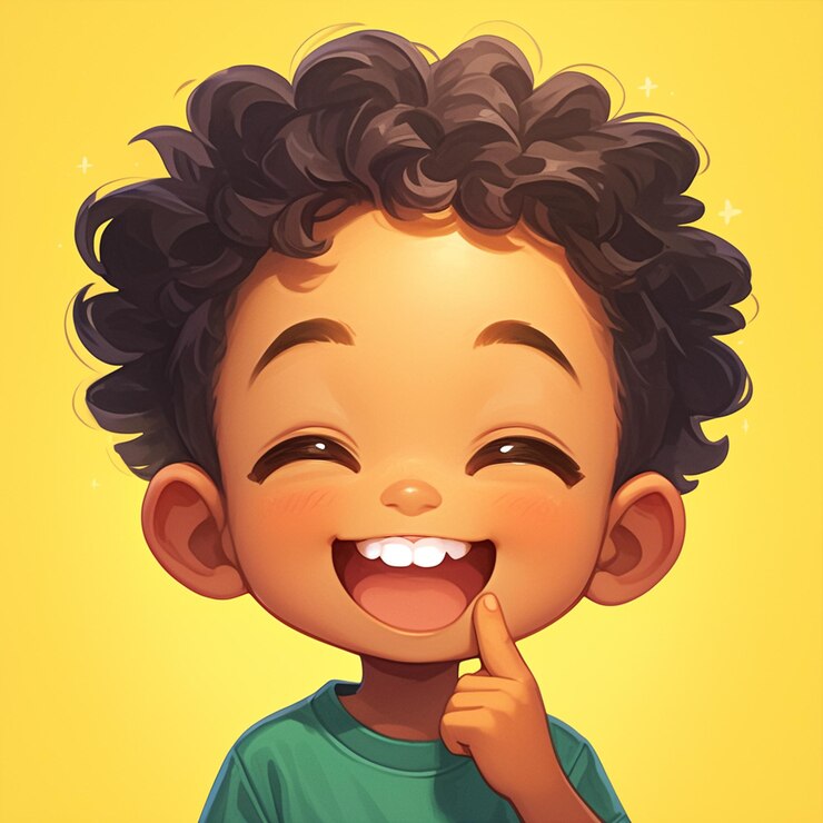 Vecteur un petit garçon nigérian aime le style de dessin animé de la fête des enfants